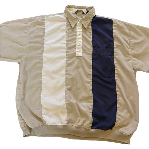 VNT David Taylor Cream & Blue Short Sleeve Grandpa Core Pullover - Picture 3 of 12
